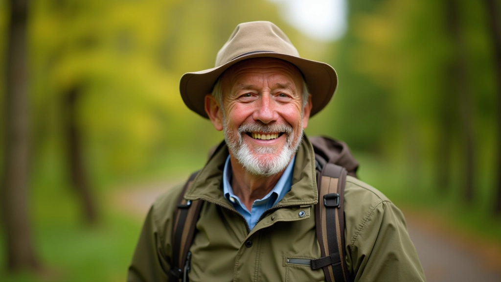 Portrait of experienced guide with warm expression