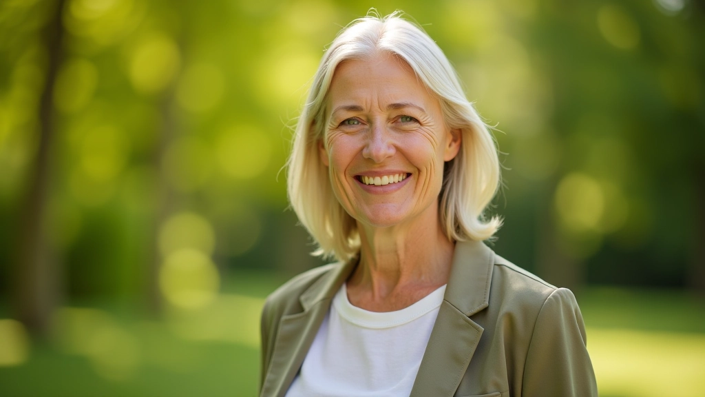 Portrait of friendly female guide outdoors